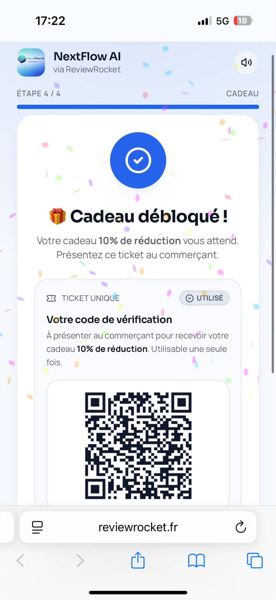 Il débloque son cadeau